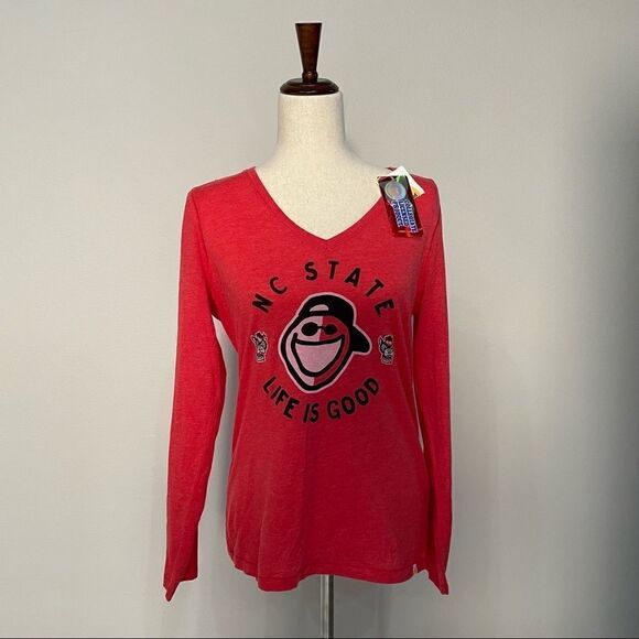 Nwt Life is Good North Carolina State Long Sleeve Size Medium - Picture 1 of 12